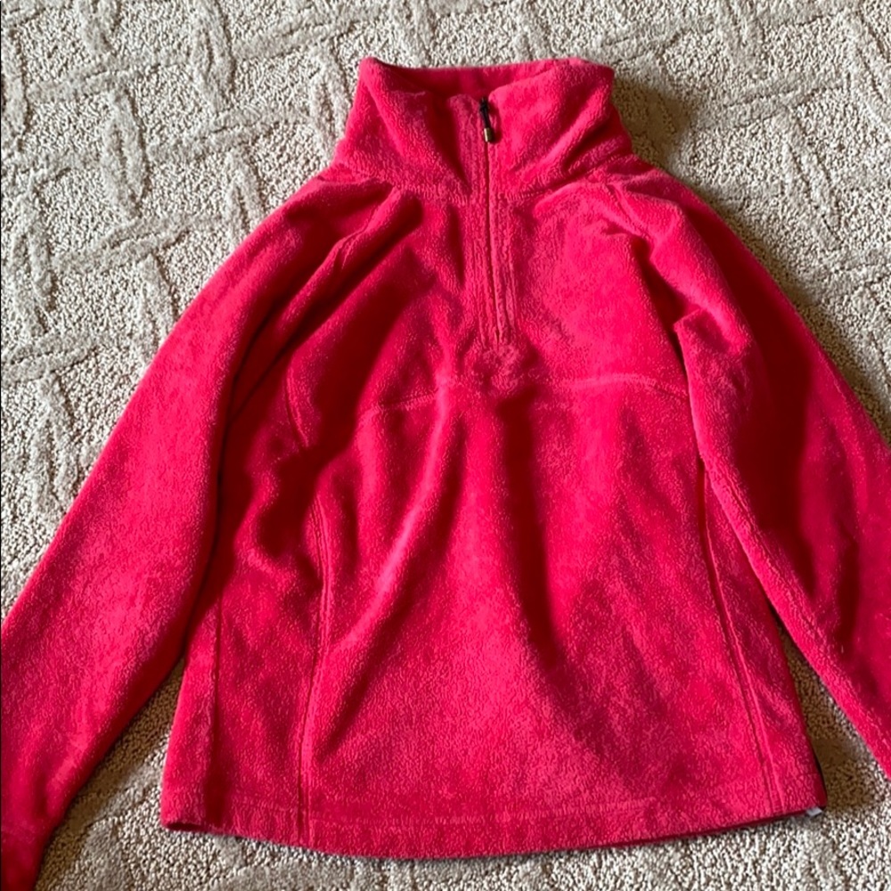 Girls pink Obermeyer quarter zip. Size medium. EUC